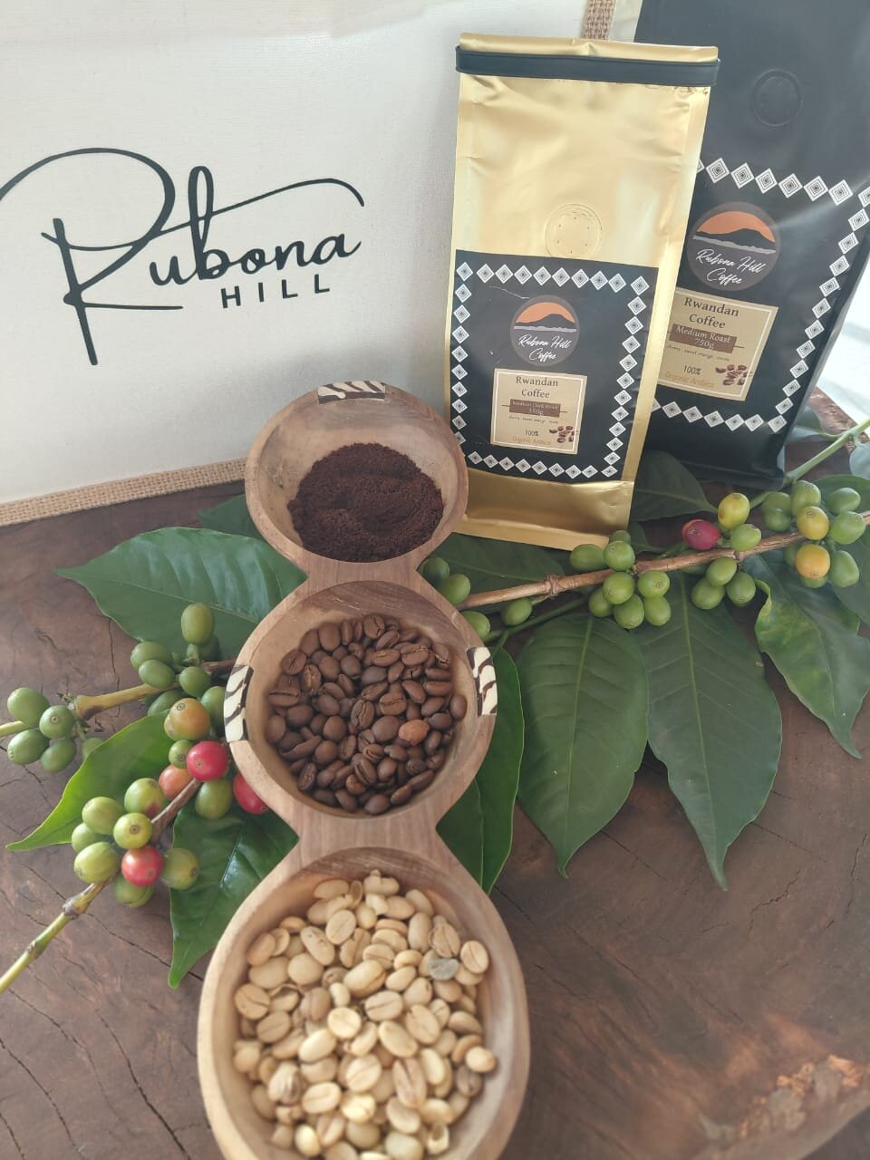 Rwandan coffee, from bean to cup, at our partner lodge