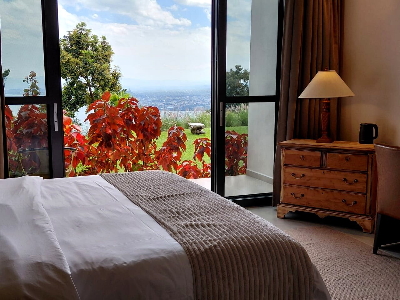Lake view room overlooking Lake Kivu and Gisenyi